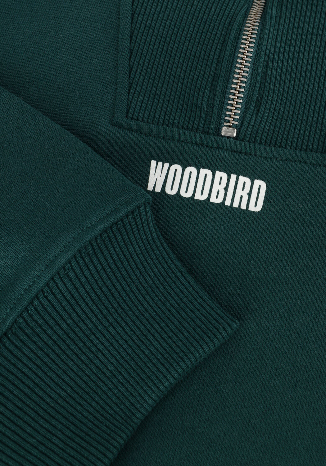 Groene WOODBIRD Sweater WBLEE HALF ZIP - large