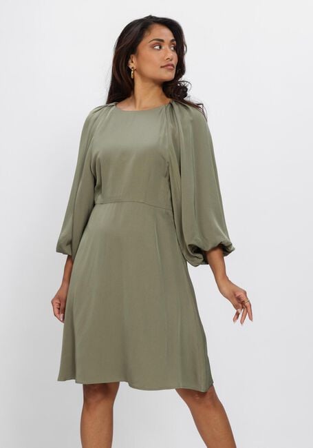 Olijf SELECTED WOMEN Mini jurk SLFLAURINA 3/4 SHORT OPEN BACK DRESS - large