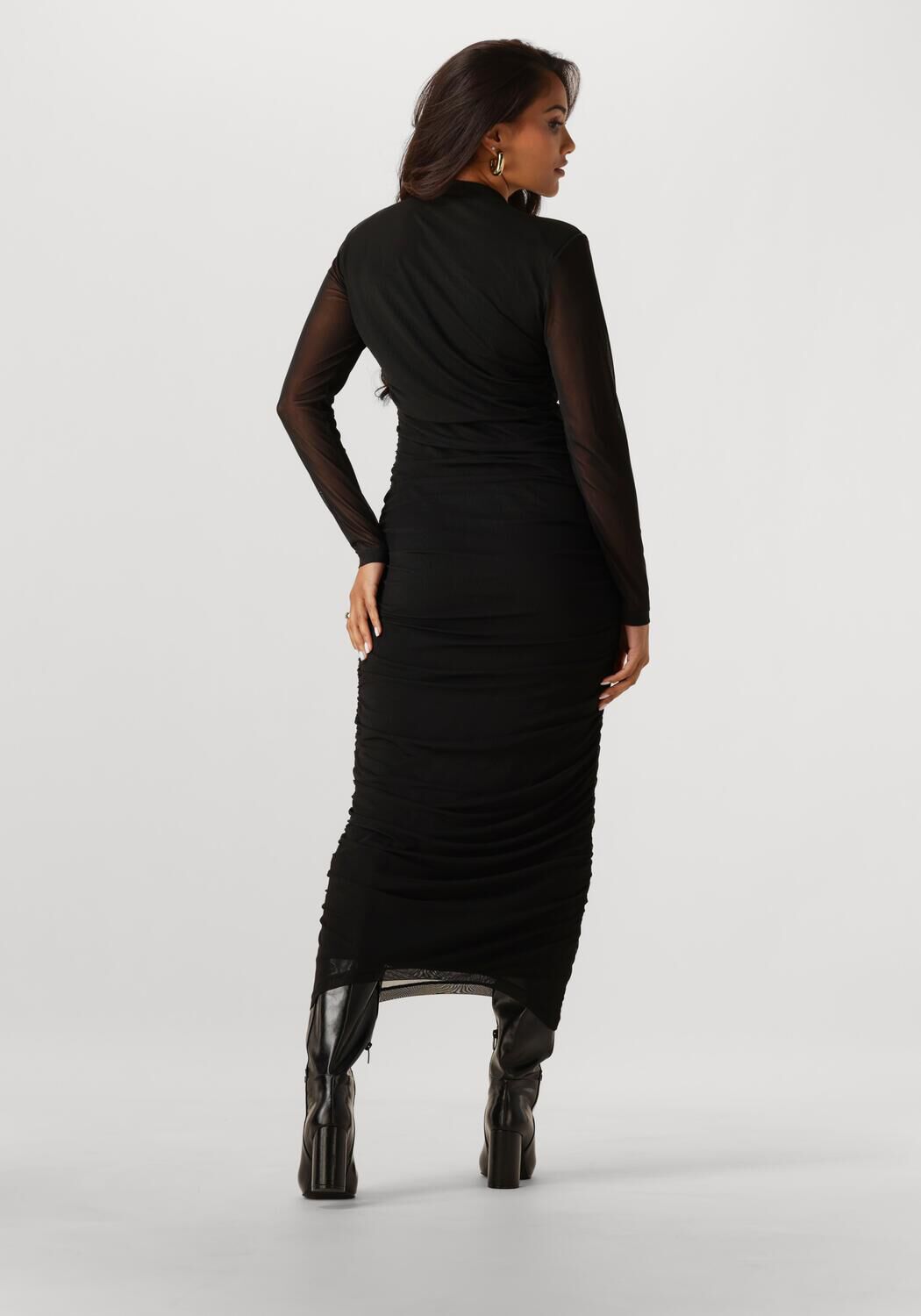 NOTRE-V Dames Jurken Nv-gilda Mesh Jurk Uni Zwart