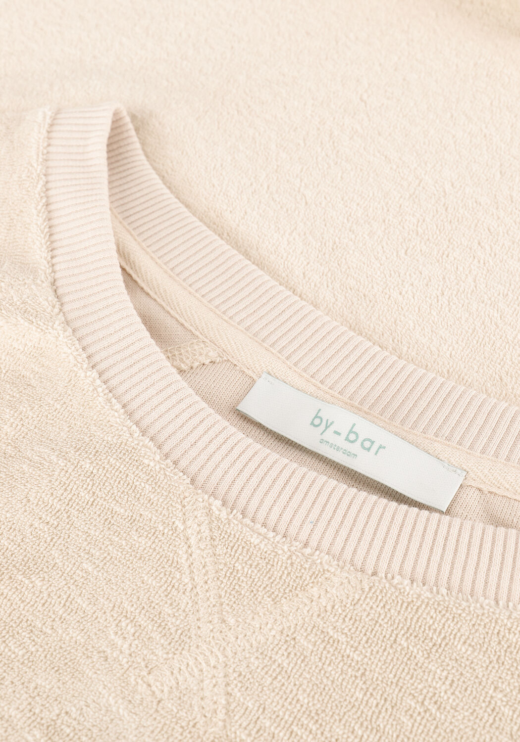 Beige BY-BAR Top NEVA SLUB TOP - large