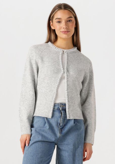 Lichtgrijze NEO NOIR Vest LILY PEARL KNIT CARDIGAN - large
