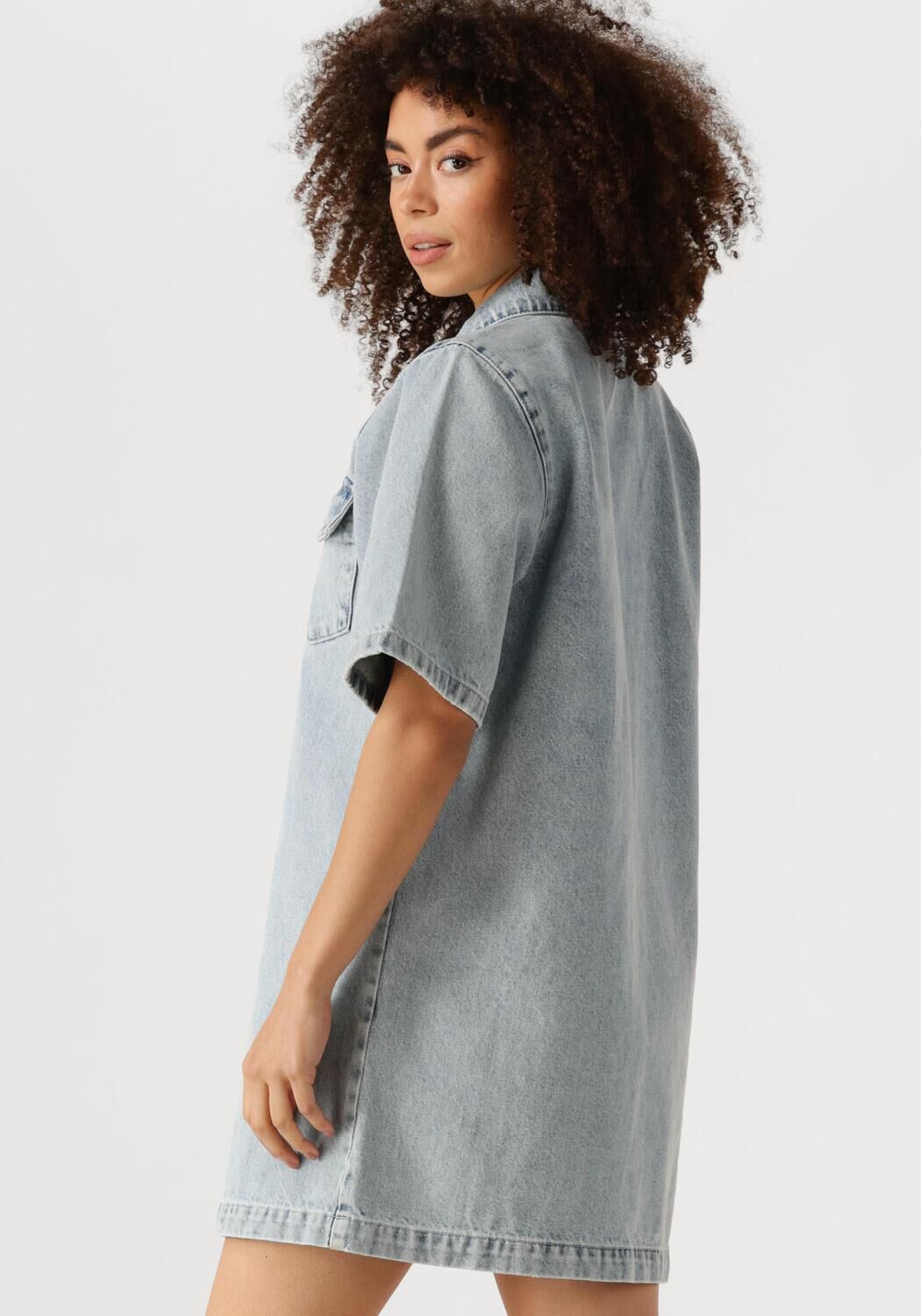 EDITED Dames Jurken Asta Denim Dress Blauw