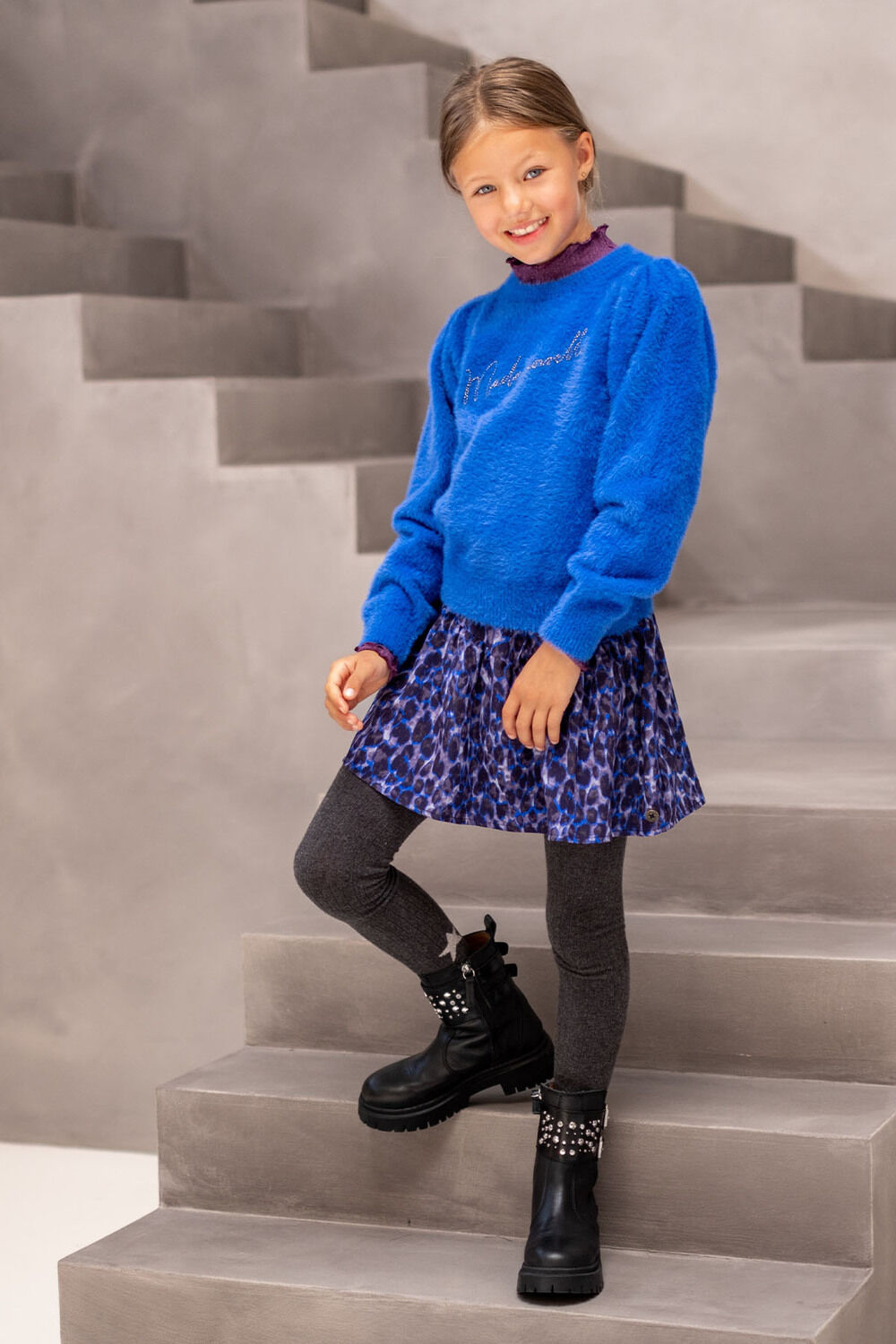 Blauwe LIKE FLO Minirok HELINA SKIRT - large