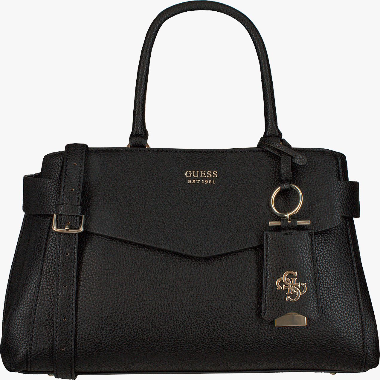 Zwarte GUESS COLETTE GIRLFRIEND SATCHEL Handtas Omoda