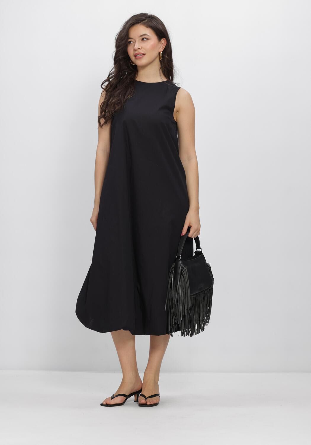 Zwarte EDITED Mini jurk FLORA DRESS - large