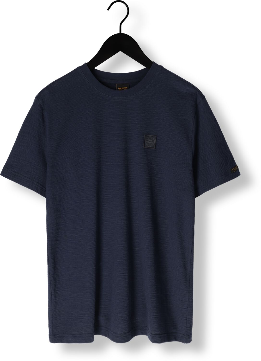 PME LEGEND Heren Polo's & T-shirts Short Sleeve R-neck Jacquard Stripes Blauw