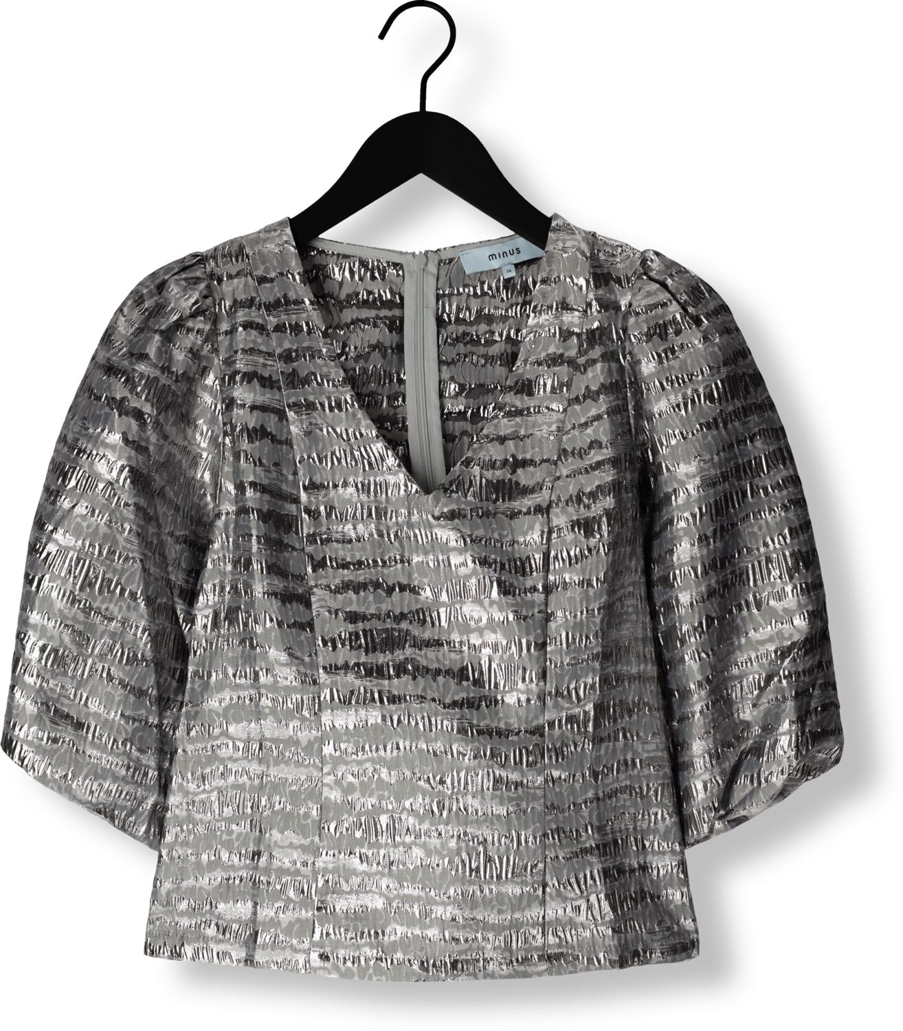 MINUS Dames Blouses Msmelbi V-neck Blouse Grijs