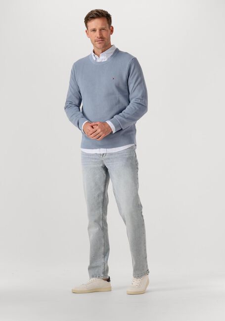 Lichtblauwe TOMMY HILFIGER Trui ESSENTIAL STRUCTURE CREW NECK - large