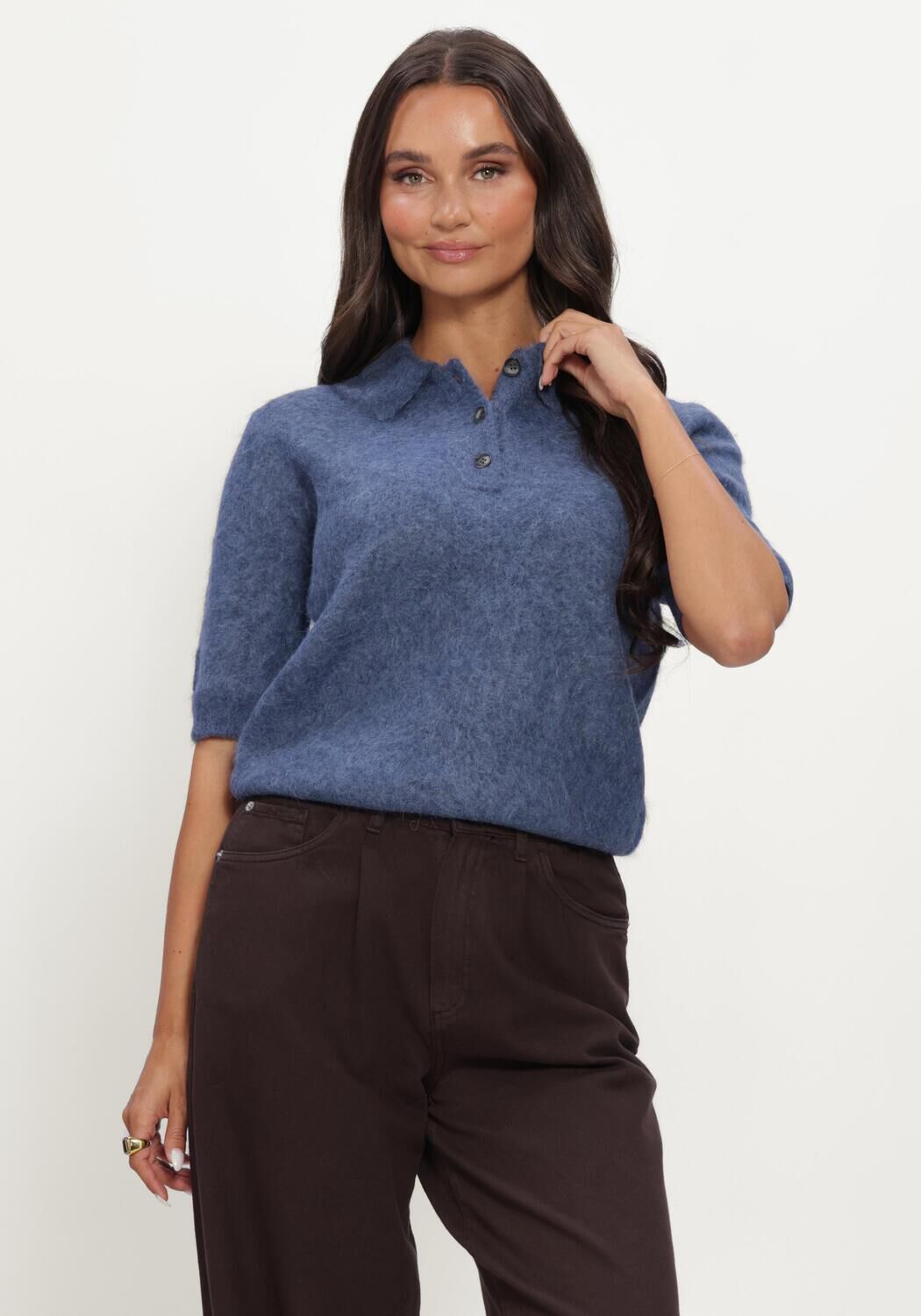 KNIT-TED Dames Truien & Vesten Sherman Top Blauw