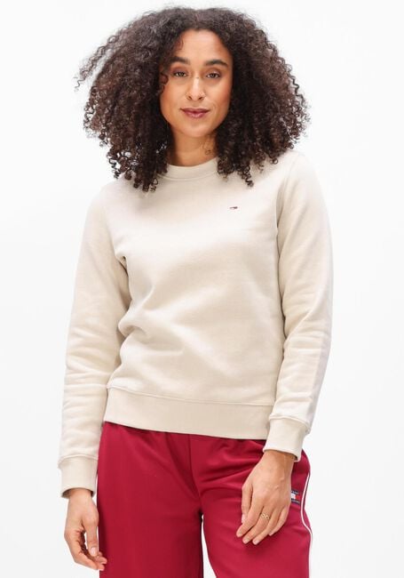 Ecru TOMMY JEANS Sweater TJW REG S FLAG CREW - large