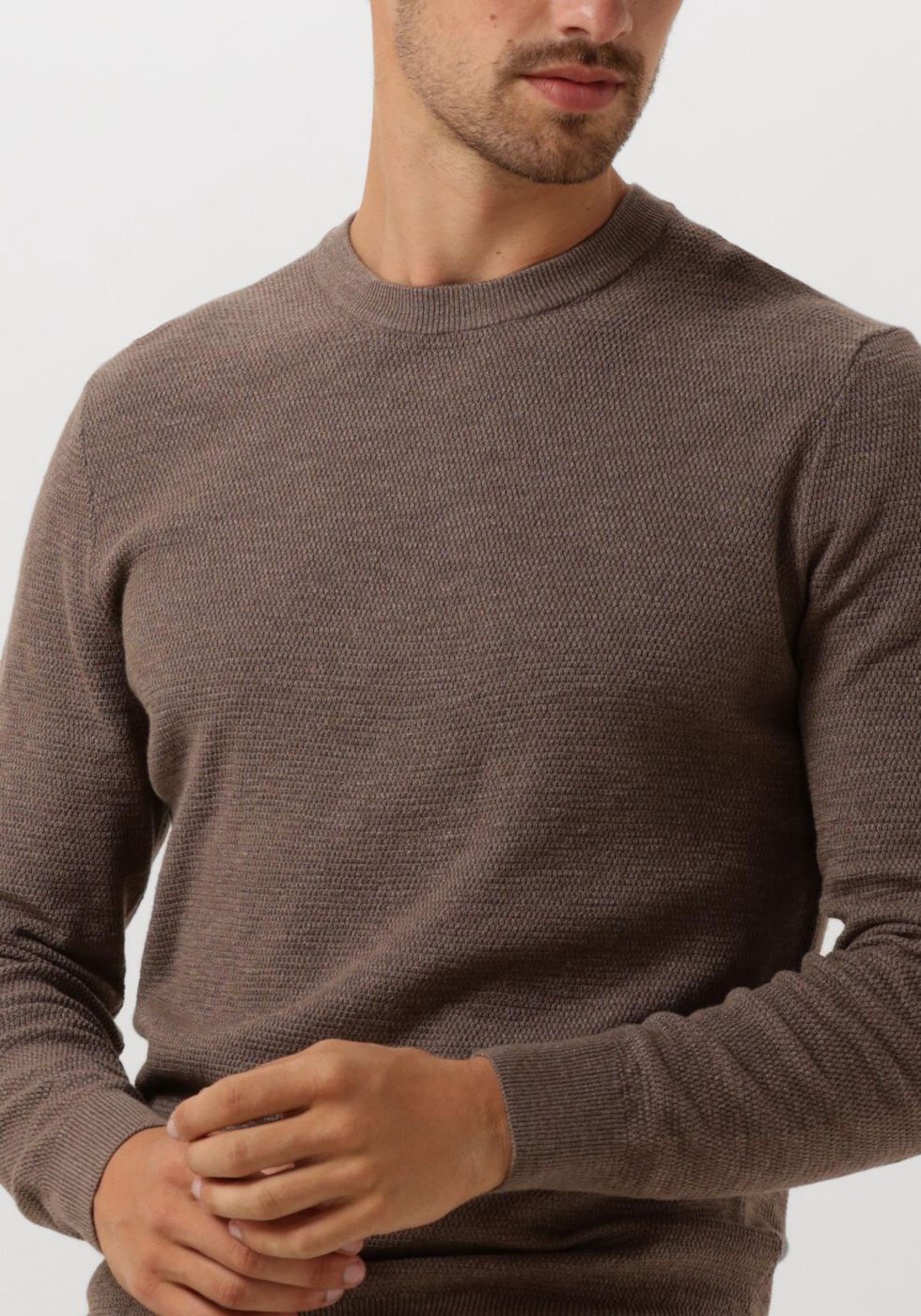 PROFUOMO Heren Truien & Vesten Pullover Crew Neck Taupe