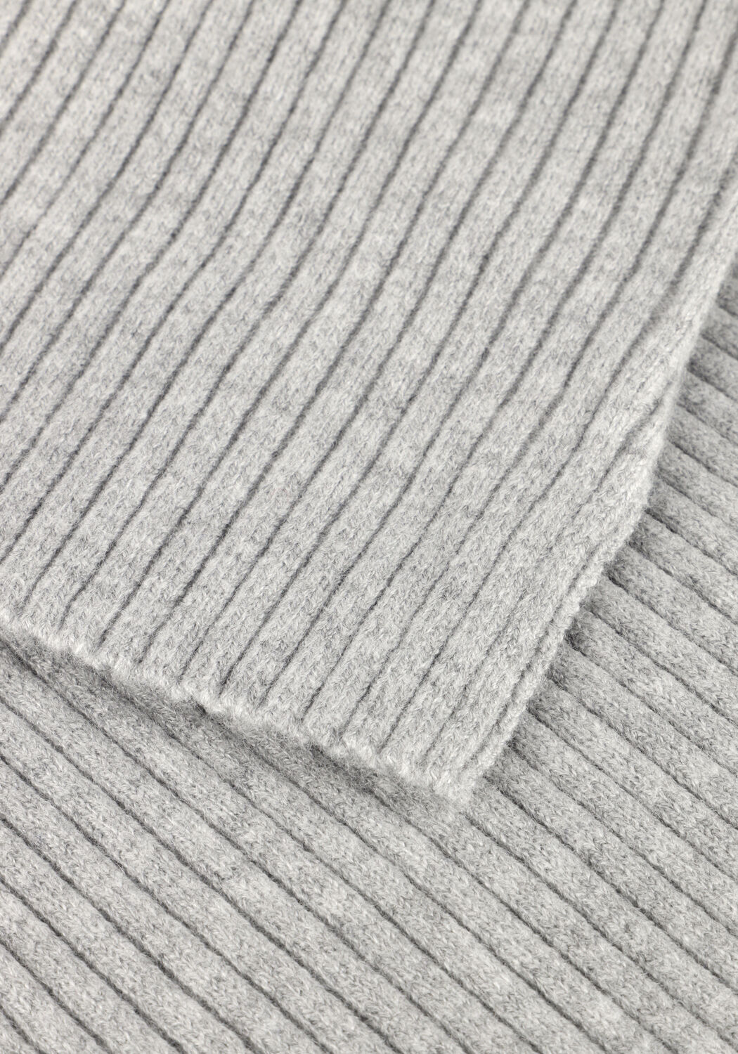 Grijze OBJECT Trui OBJELVA 2/4 RE O-NECK KNIT - large