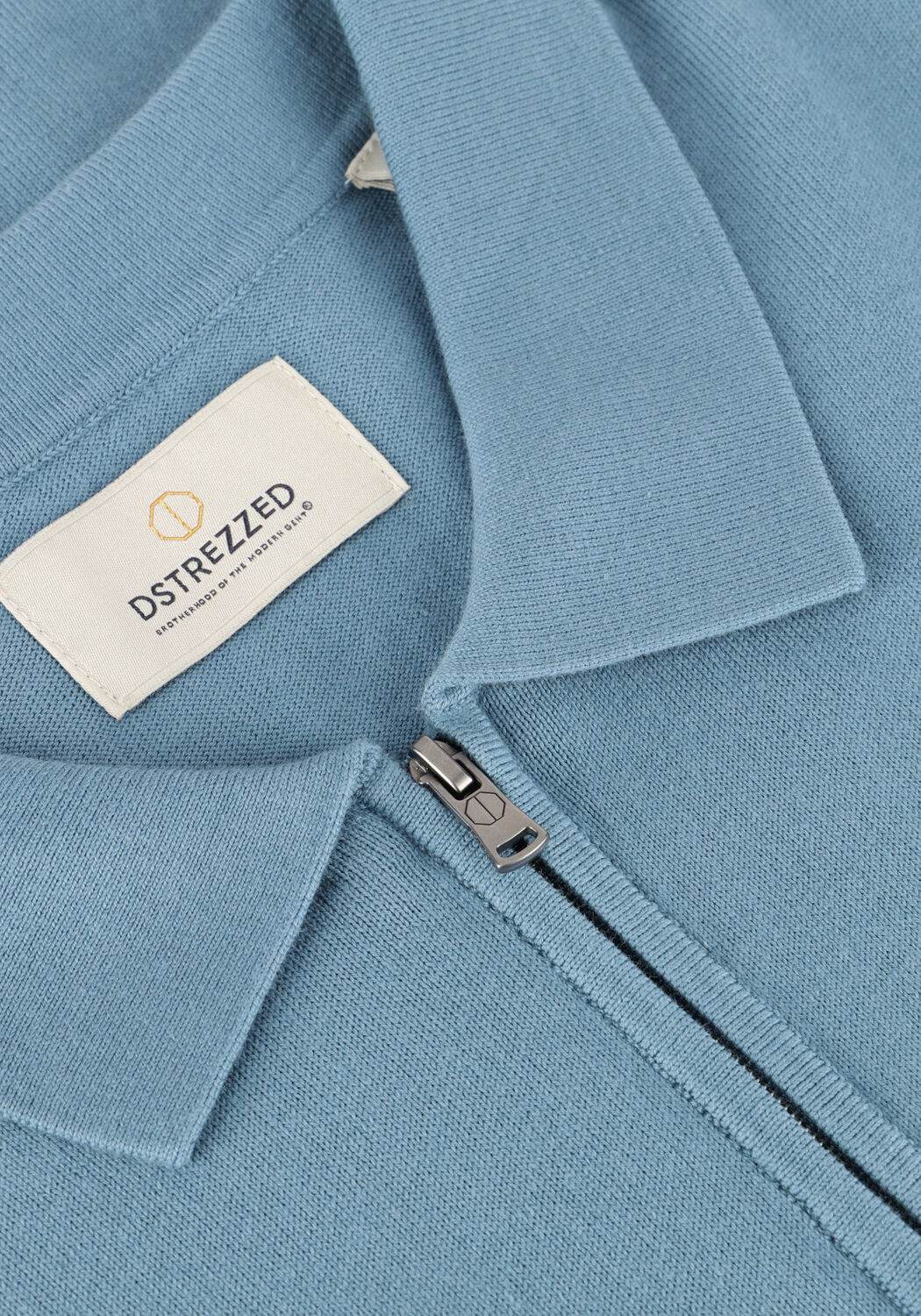 Blauwe DSTREZZED Polo DORIAN ZIP POLO - large