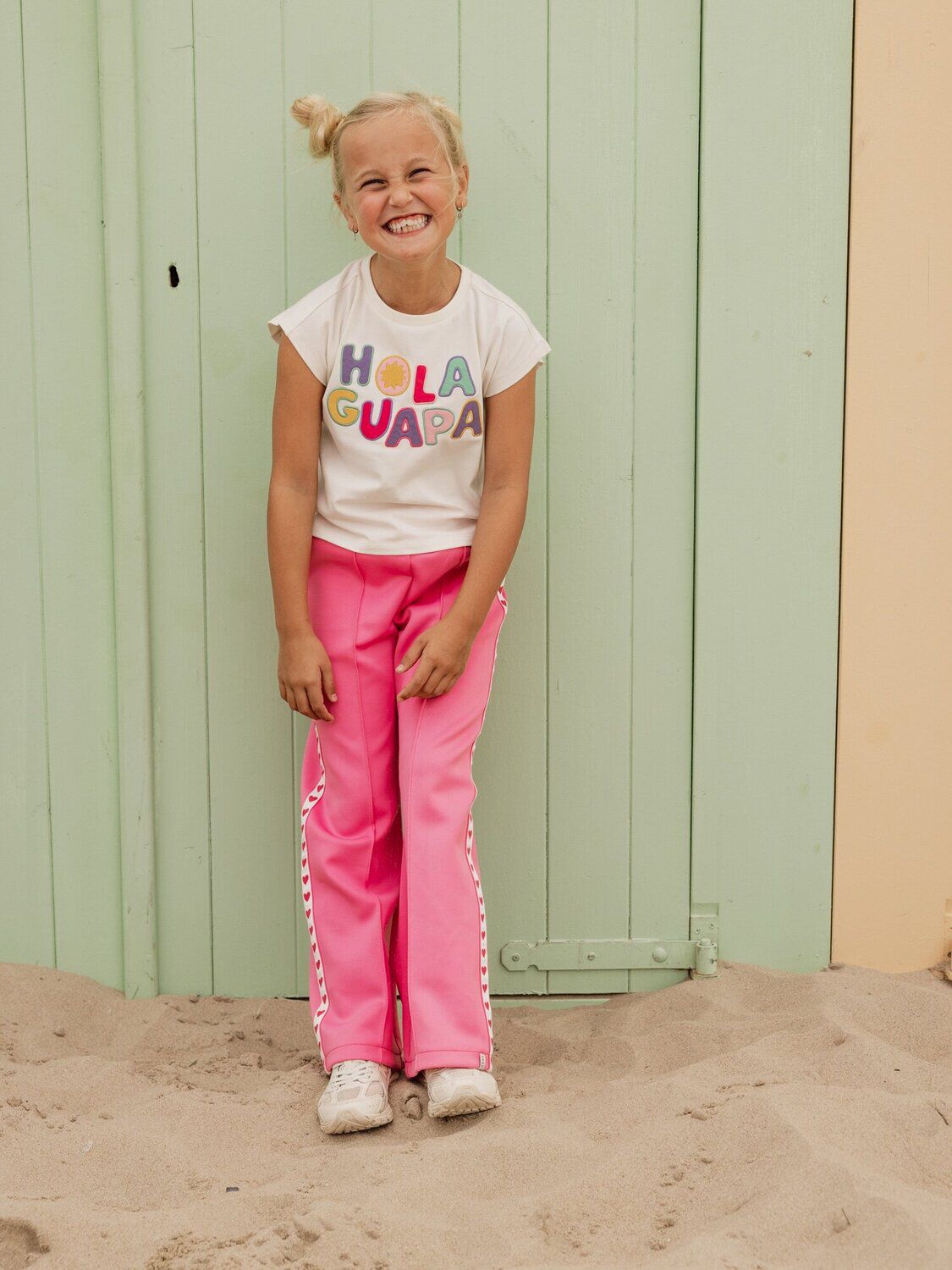 Roze LOOXS Little Wijde broek 2612-7625 - large
