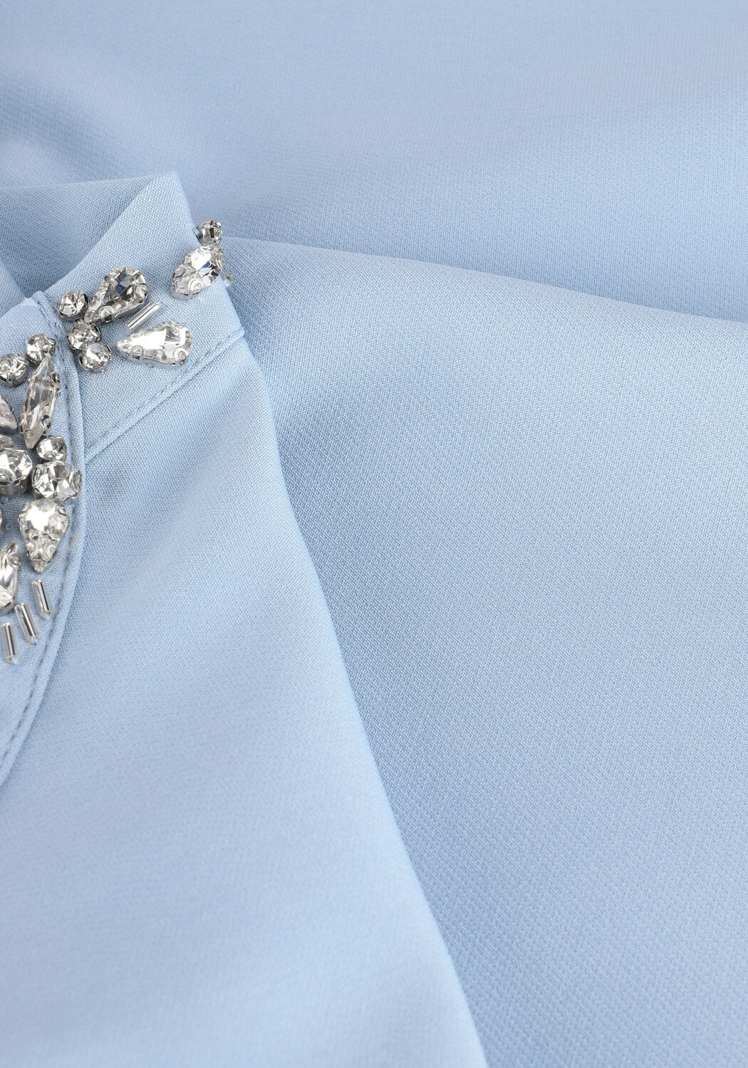 Lichtblauwe GUESS Top SS MATTHEA TOP - large