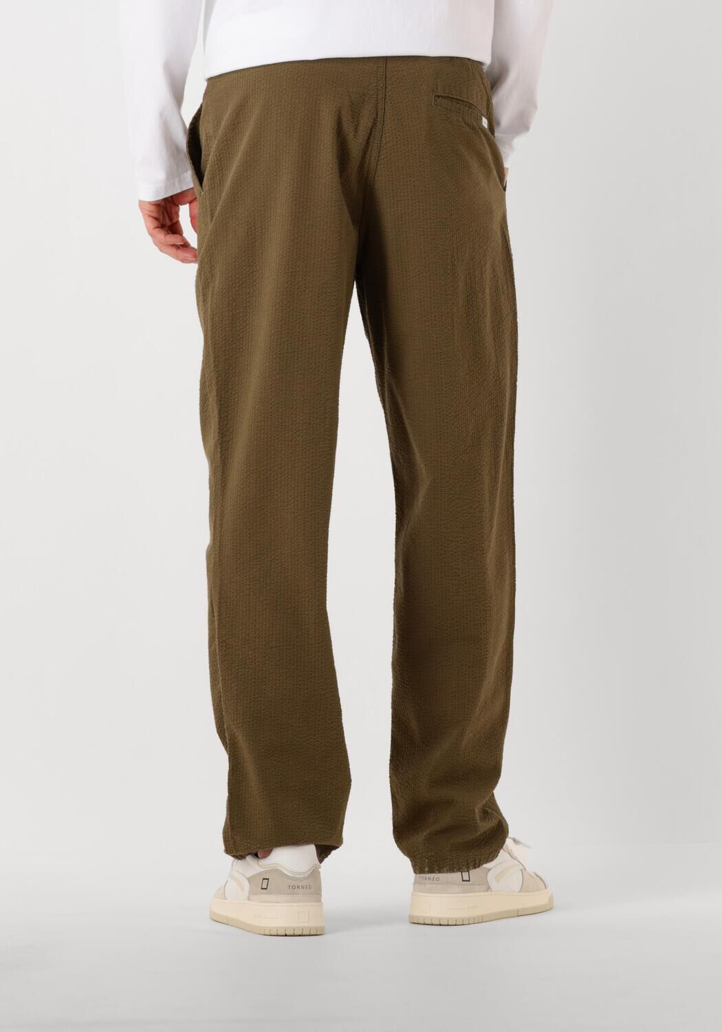 FORÉT Forét Heren Broeken Calm Seersucker Pant Khaki