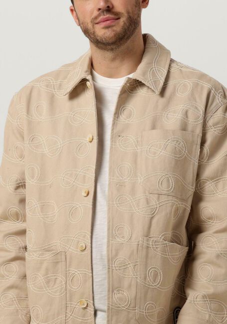 Beige SCOTCH & SODA Overshirt ROBE JACQUARD TWILL OVERSHIRT JACKET - large