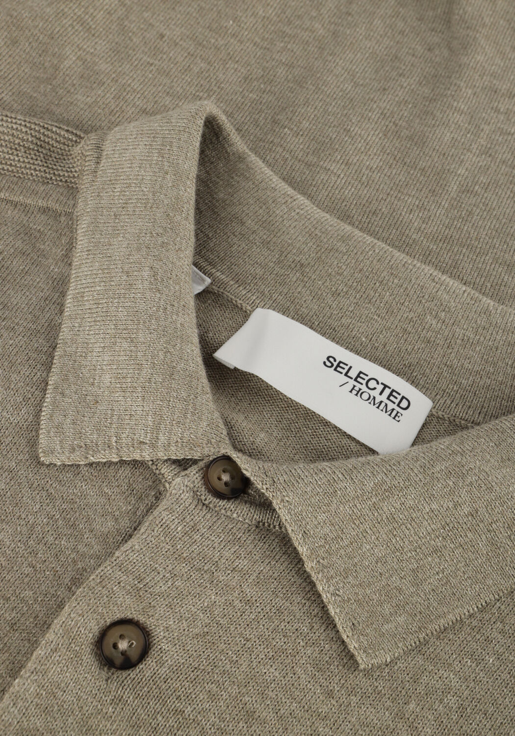 Groene SELECTED MEN Polo SLHBERG SS KNIT POLO NOOS - large