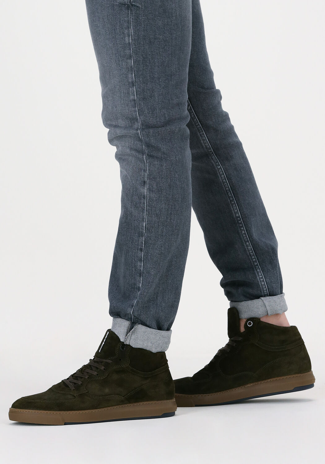 Groene FLORIS VAN BOMMEL Hoge sneakers 20325 - large