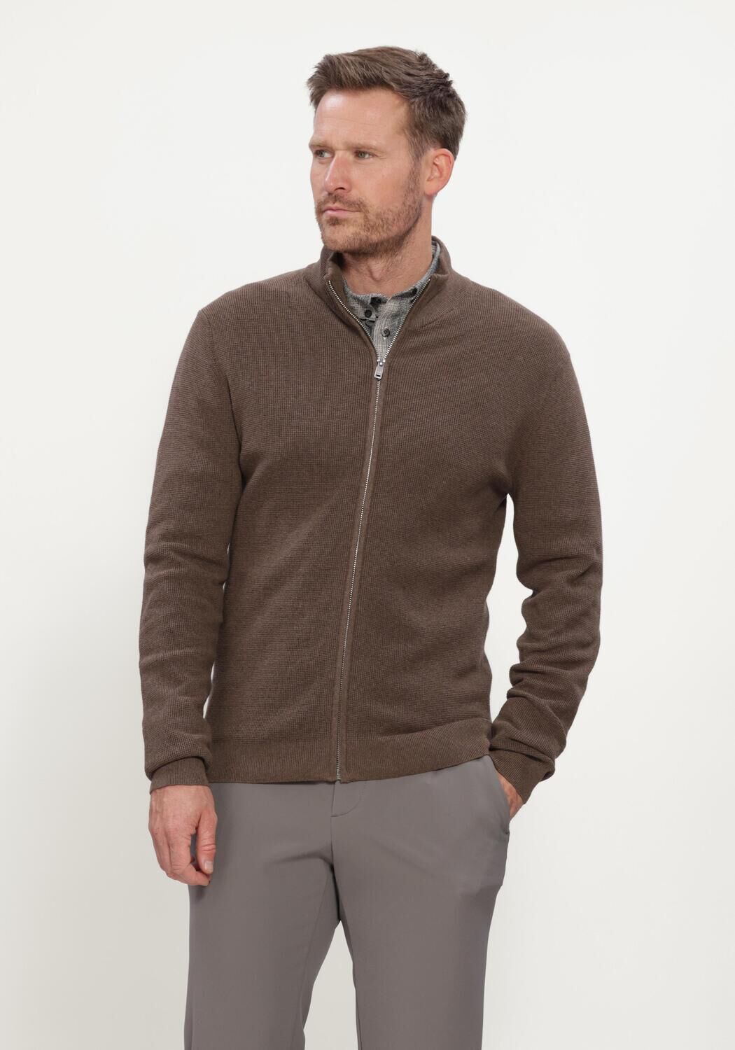 MATINIQUE Heren Truien & Vesten Malagoon Cardigan Bruin