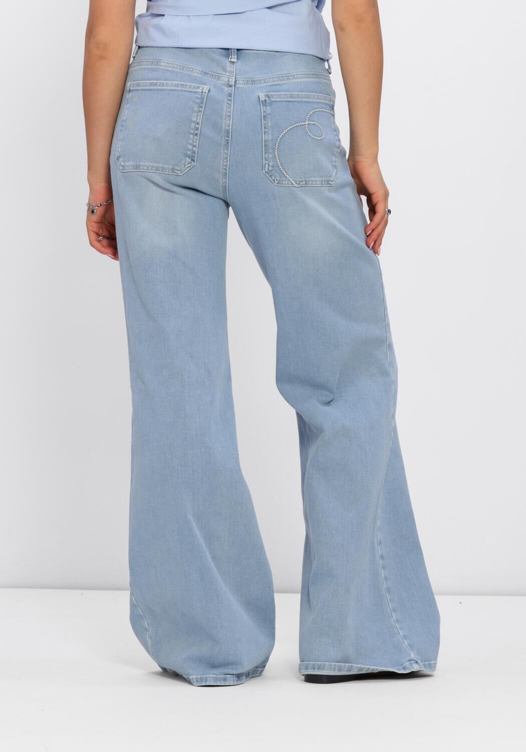 Lichtblauwe NUKUS Pantalon SCARLET PANTS - large