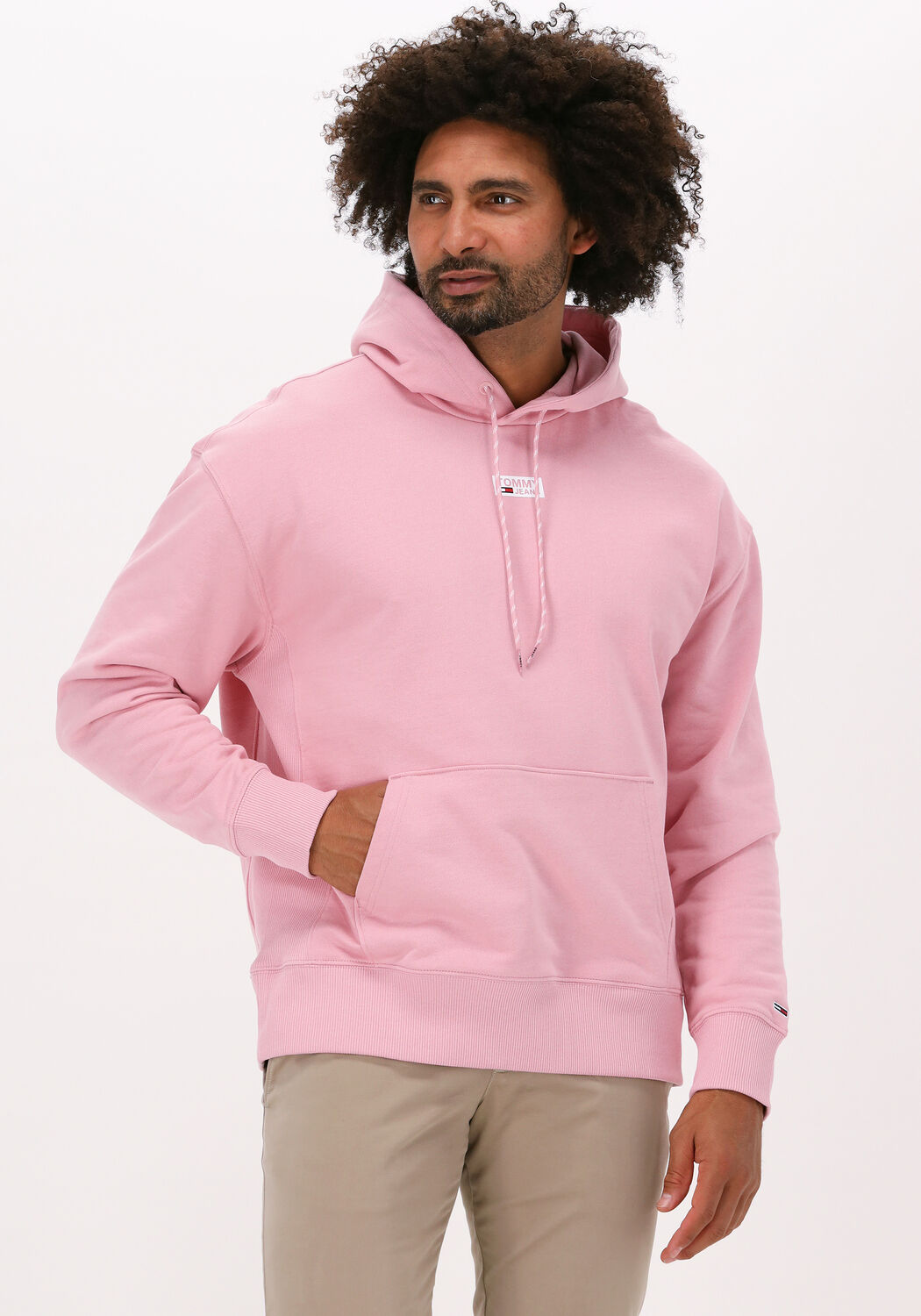 Roze TOMMY JEANS Sweater TJM TINY TOMMY HOODIE Omoda