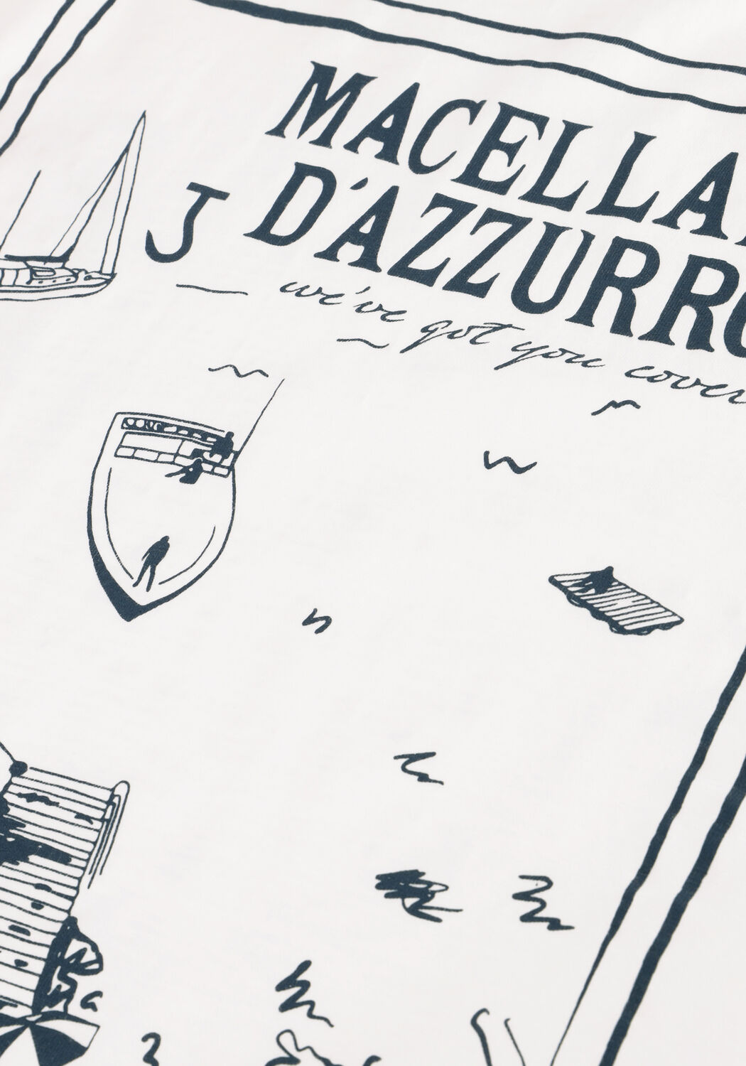 Witte BUTCHER OF BLUE T-shirt FRESCO DAZZURO TEE - large