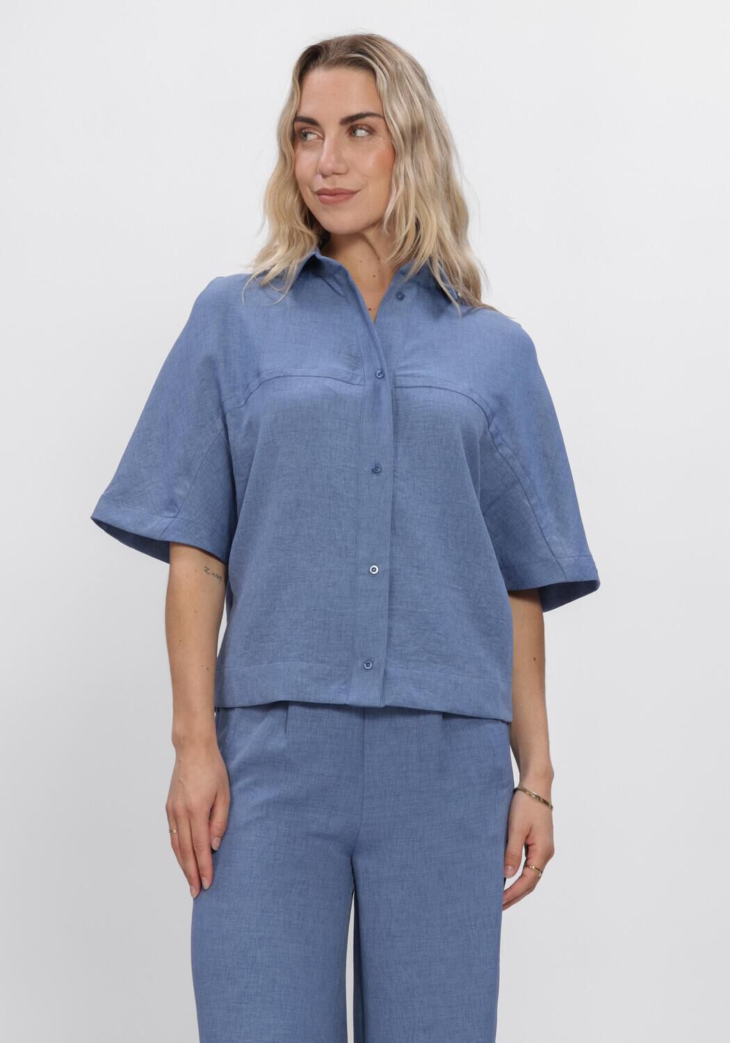 Blauwe EST'SEVEN Blouses FREYA TOP - large