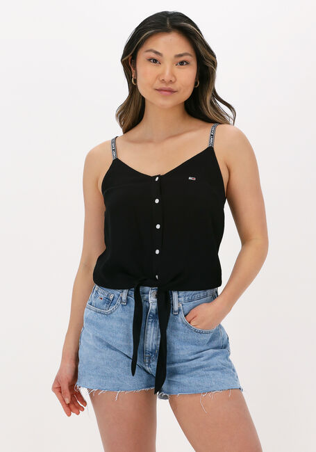 Zwarte TOMMY JEANS Top TJW ESSENTIAL STRAPPY TOP - large