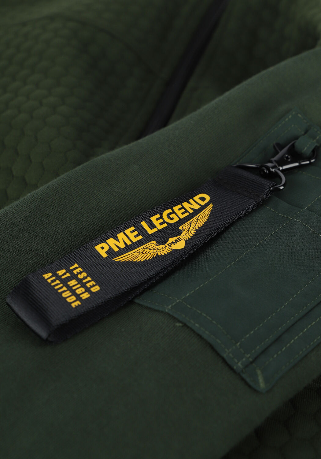 Groene PME LEGEND Vest ZIP JACKET STRUCTURE SWEAT - large