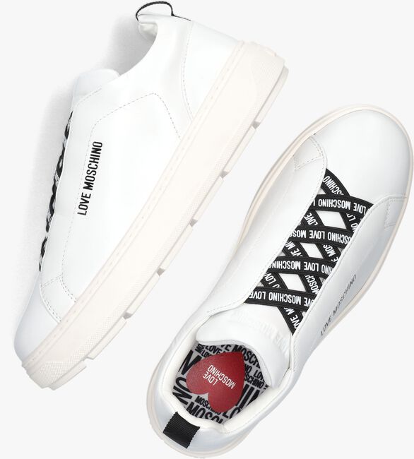 Witte LOVE MOSCHINO Lage sneakers JA15824G0G - large