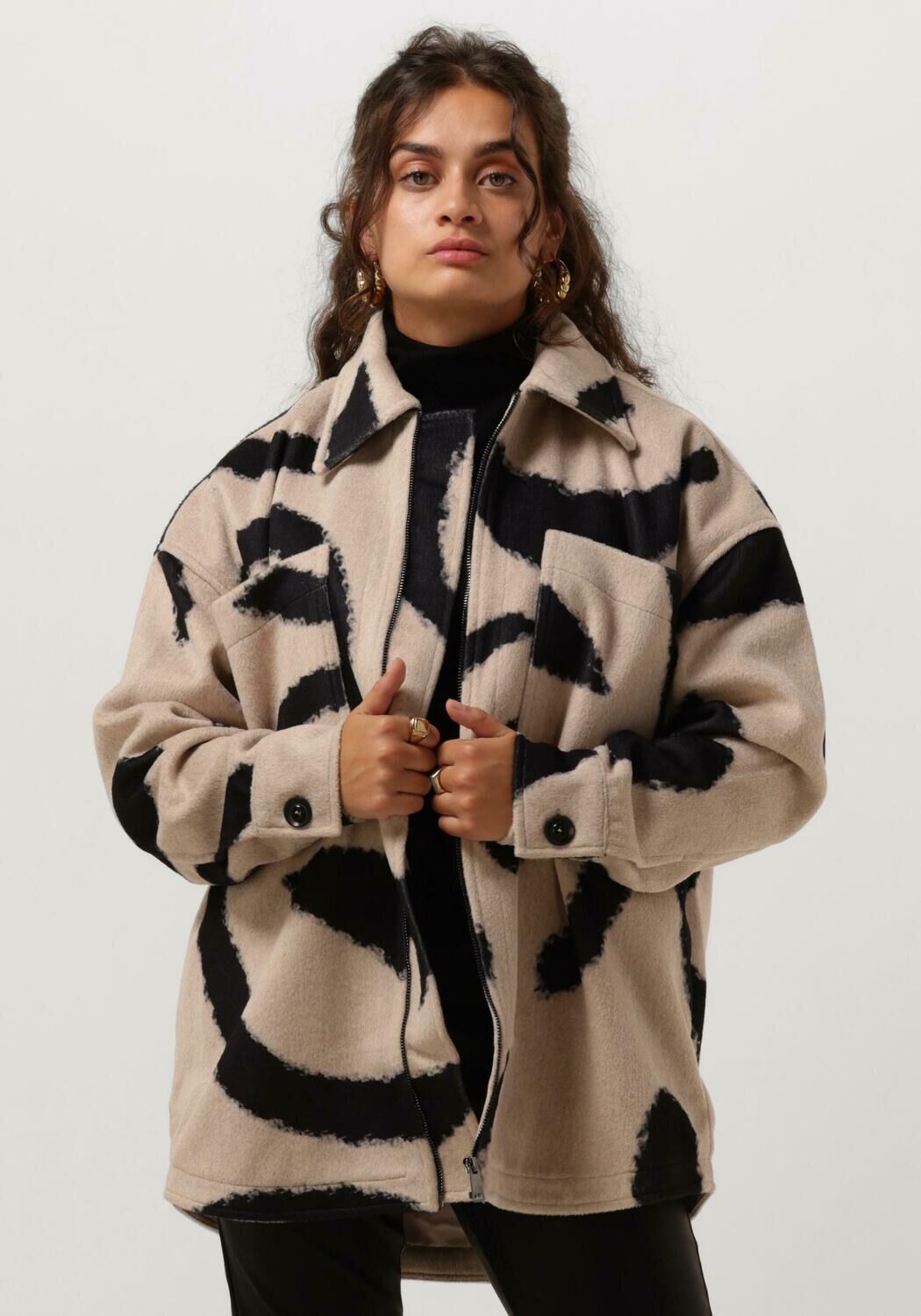 EST'SEVEN Dames Blouses Est champs Coat Blouse Zand