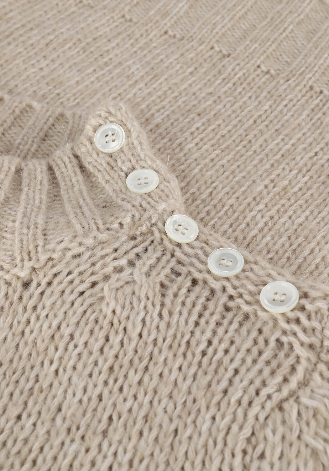 Ecru VANILIA Trui SMALL BUTTON - large