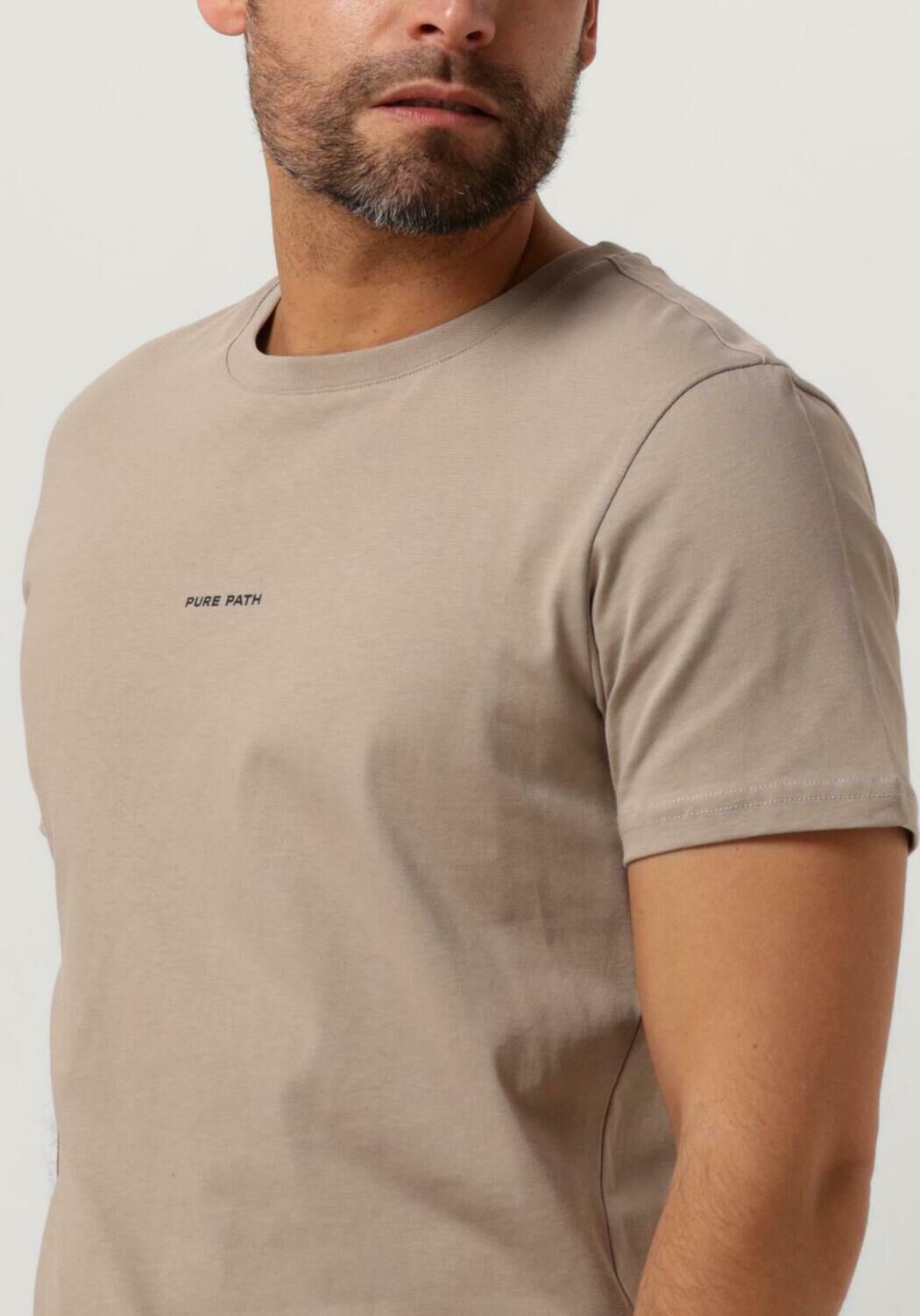 PURE PATH Heren Polo's & T-shirts Pure Logo T-shirt Taupe