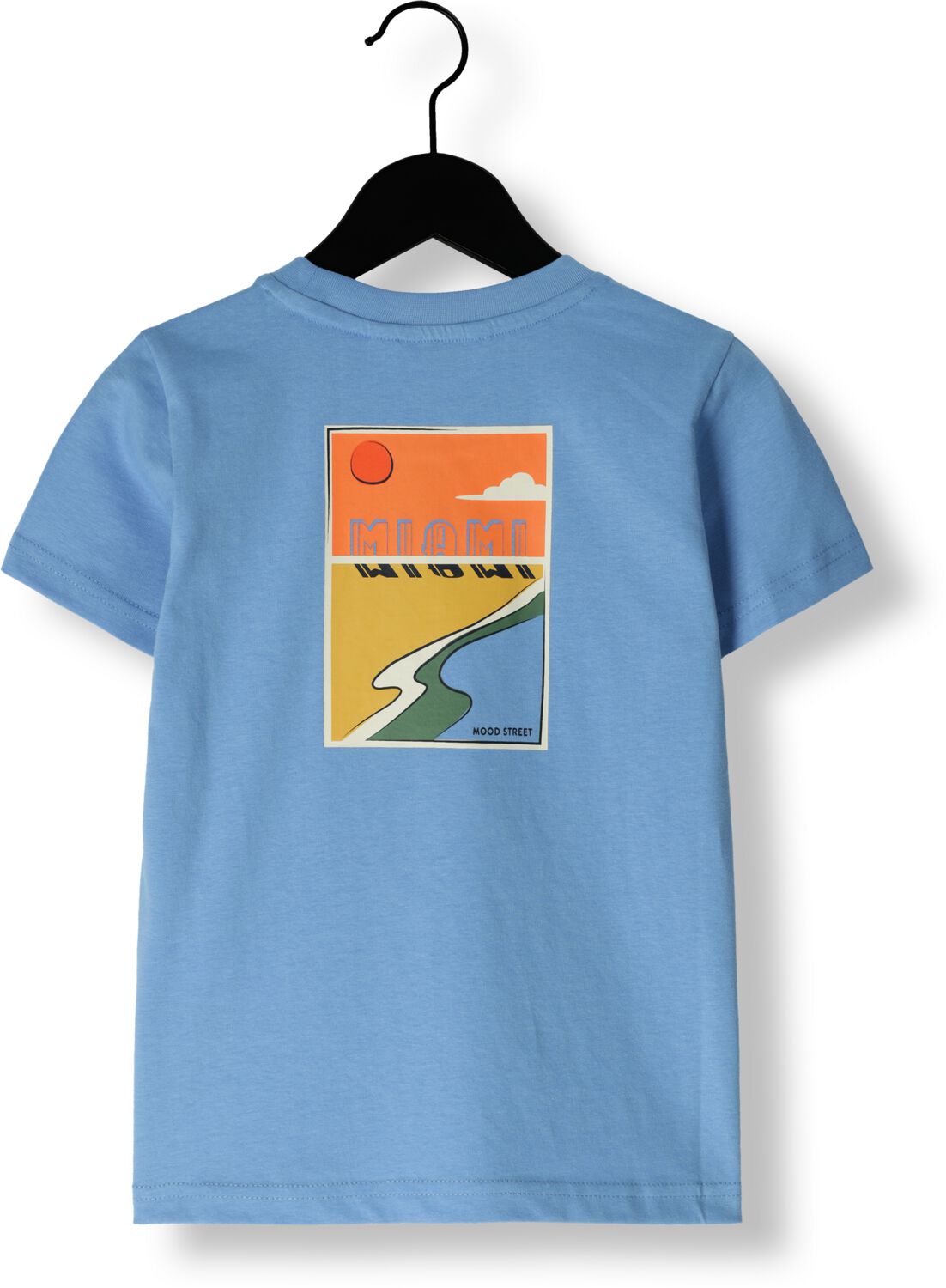 MOODSTREET Jongens Polo's & T-shirts T-shirt Lewis Waves Spot Lichtblauw