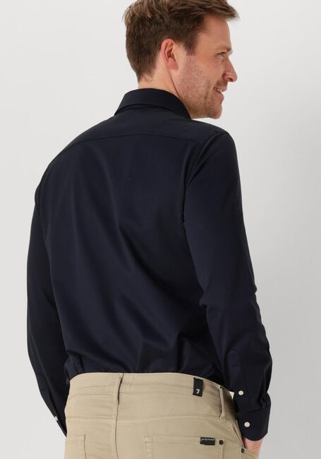Donkerblauwe PROFUOMO Klassiek overhemd SHIRT X-CUTAWAY JAPANESE KNITTED - large