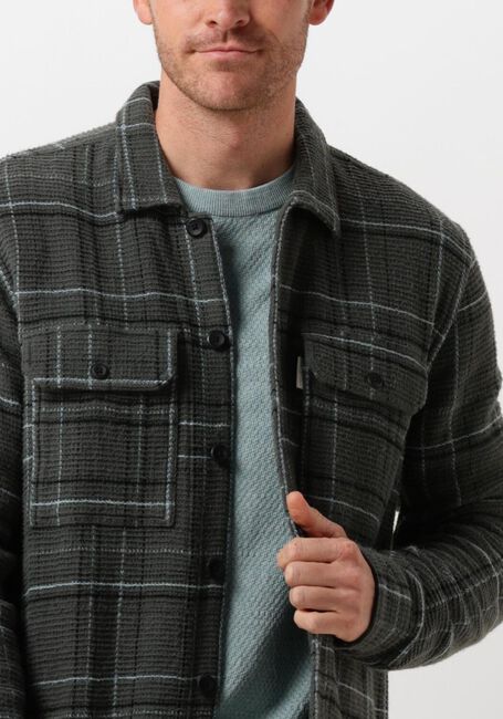 Groene CAST IRON Overshirt LONG SLEEVE SHIRT YD CHECK REGULAR FIT - large