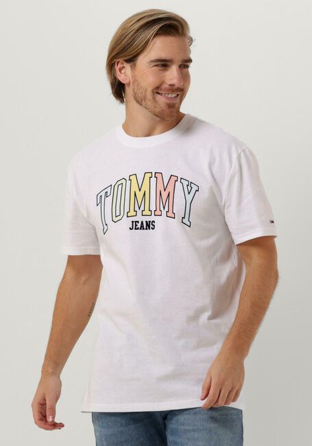Witte TOMMY JEANS T-shirt TJM CLSC COLLEGE POP TOMMY TEE - large