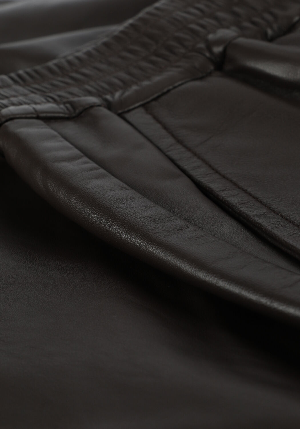 Bruine CO'COUTURE Pantalon SHILOH CROP LEATHER PANT - large