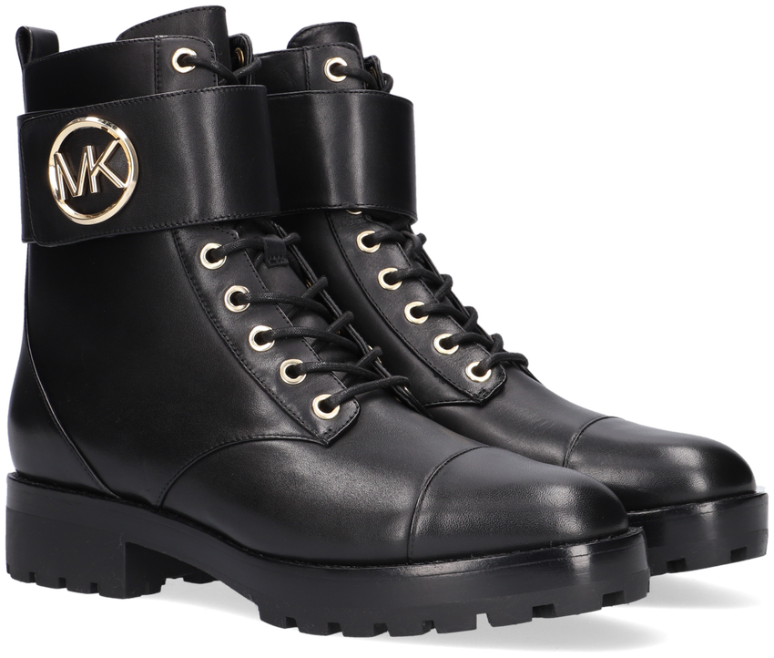 michael kors tatum leather and logo combat boot