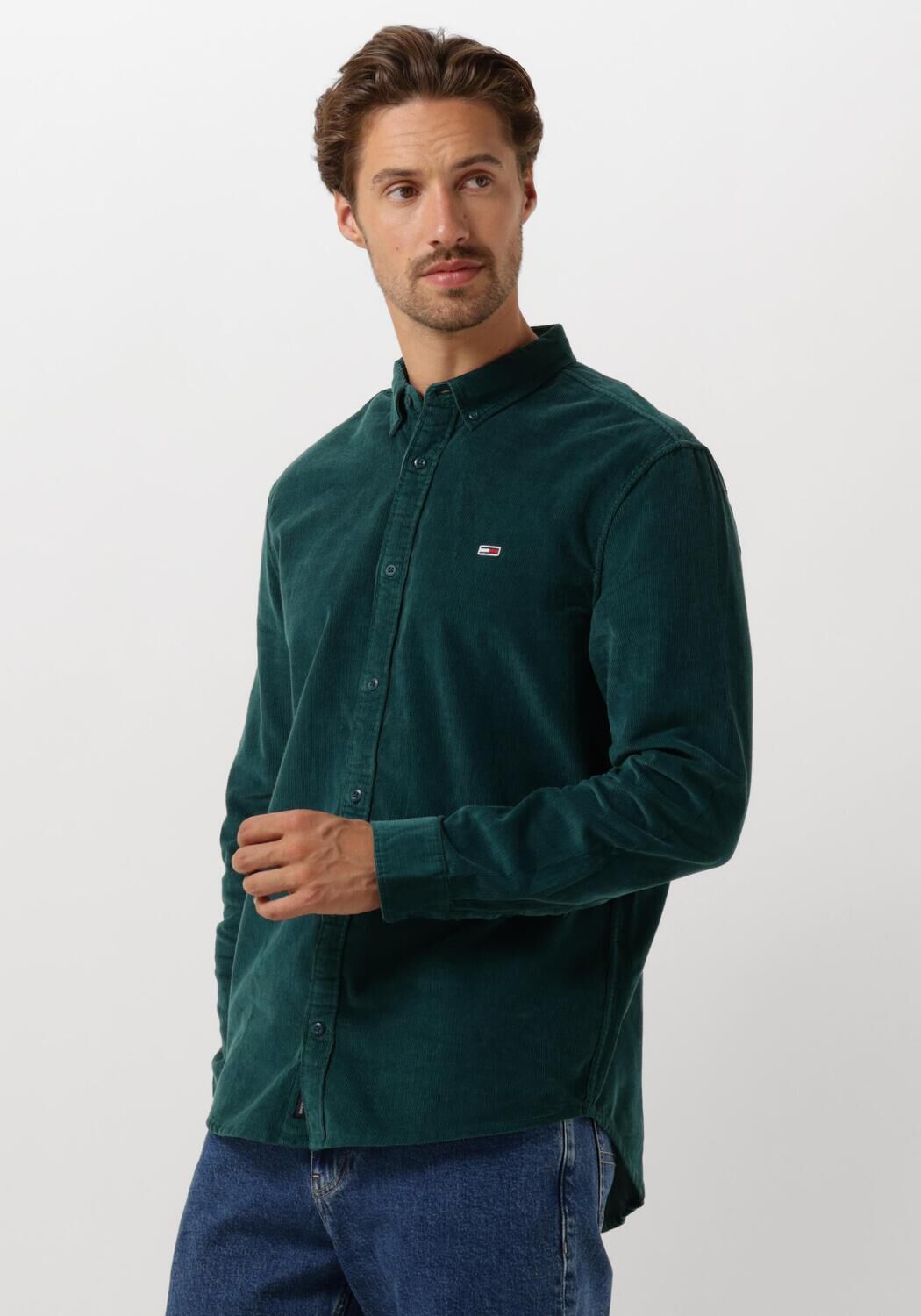 TOMMY JEANS Heren Overhemden Tjm Reg Corduroy Shirt Blauw