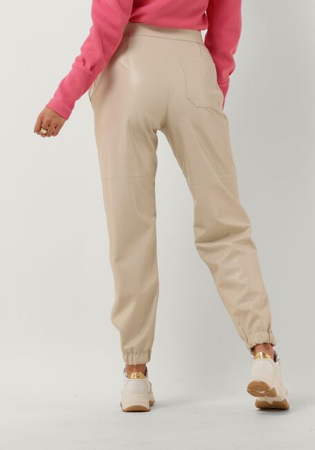 Beige VANILIA Pantalon FAUX LEATHER SIDE ZIP - large
