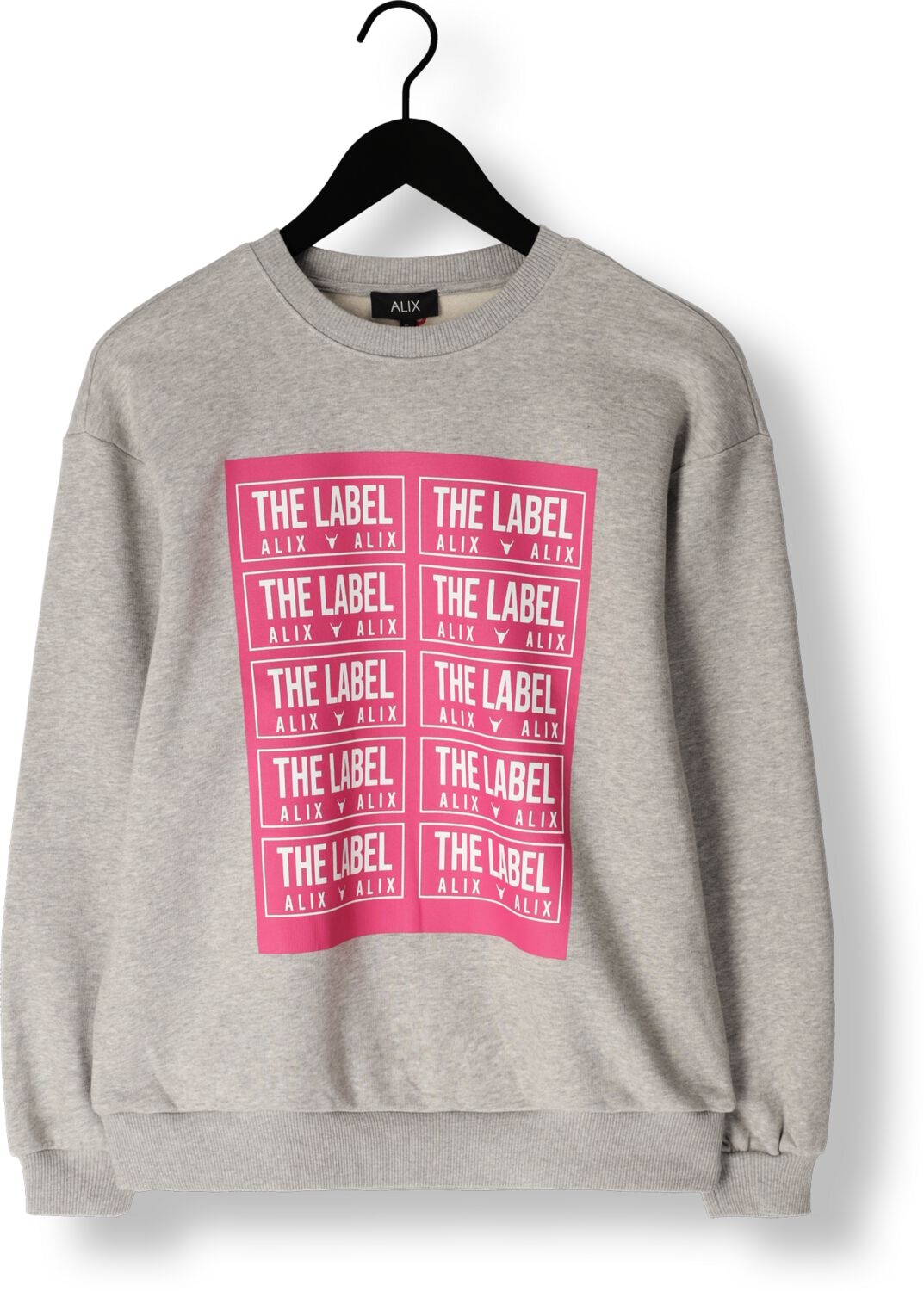 ALIX THE LABEL Dames Truien & Vesten Ladies Knitted Label Sweater Grijs