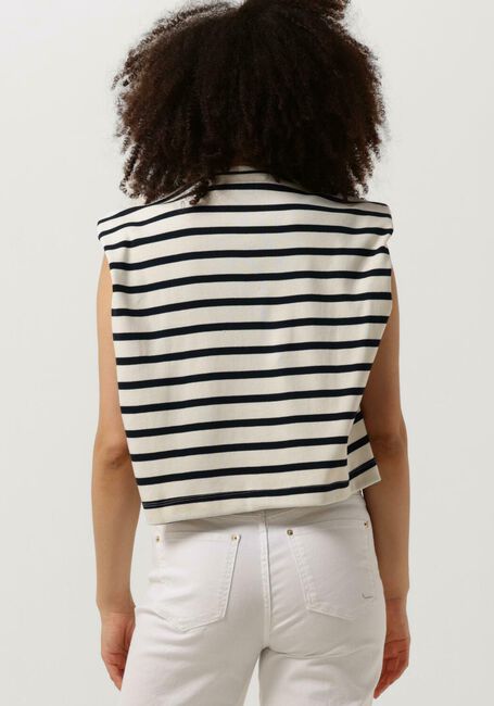 Blauwe CO'COUTURE Top CLASSIC STRIPE CROP TEE - large