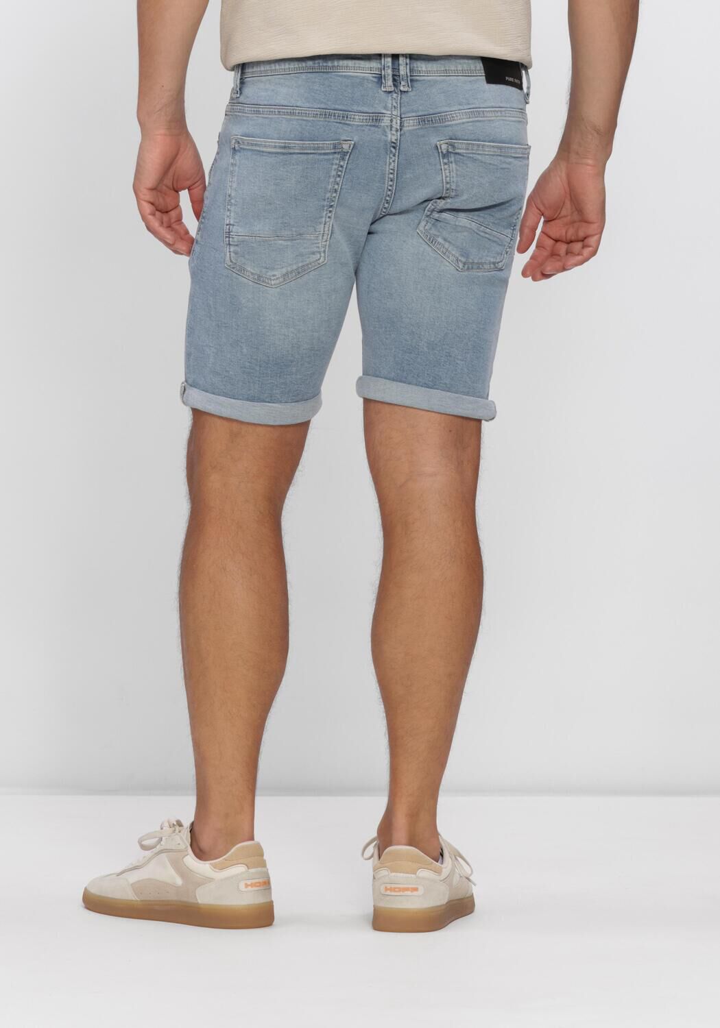 Blauwe PURE PATH Shorts THE STEVE SKINNY FIT SHORT - large