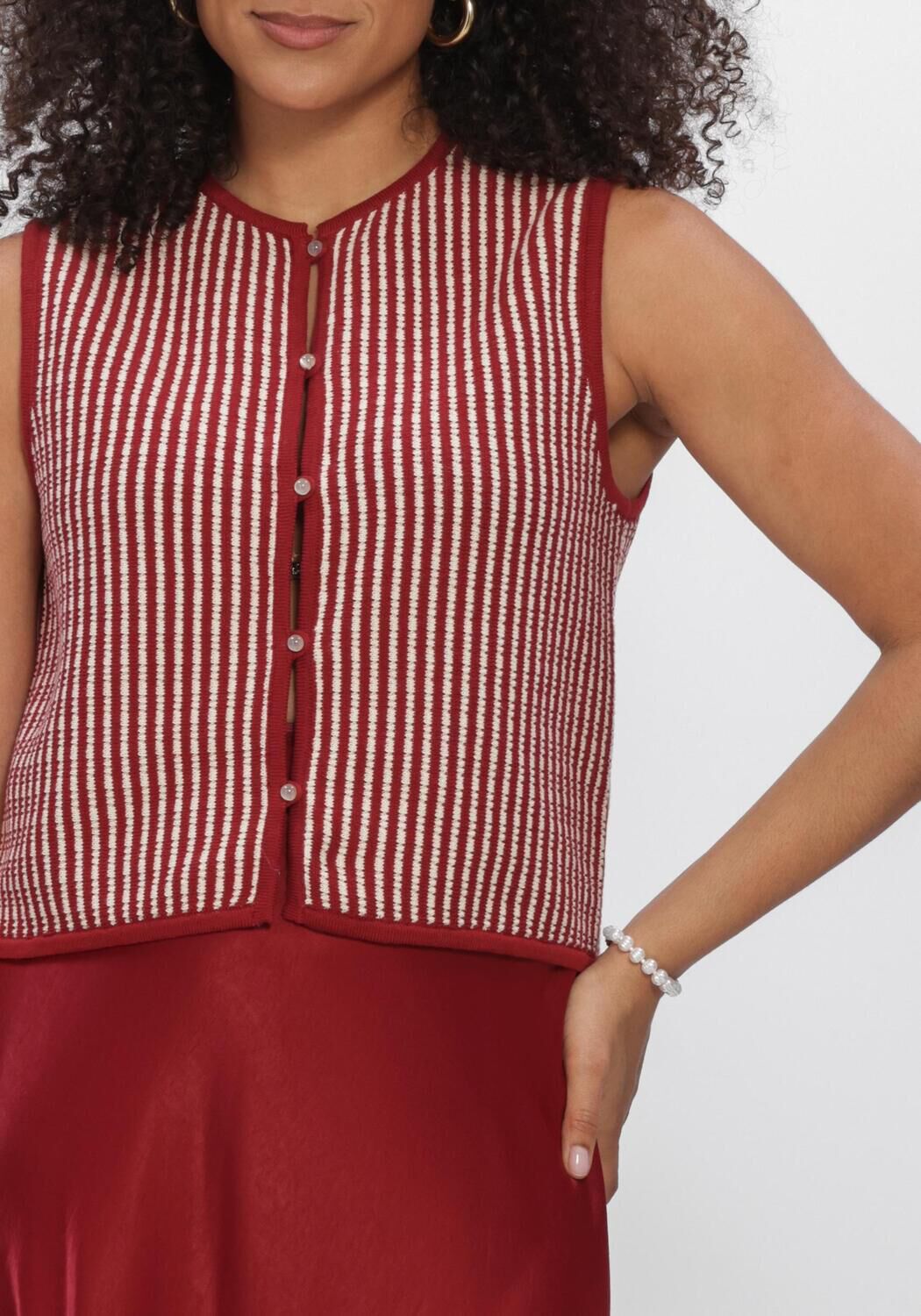 Bordeaux MSCH COPENHAGEN Gilet MSCHPRISCILLA VEST STP - large