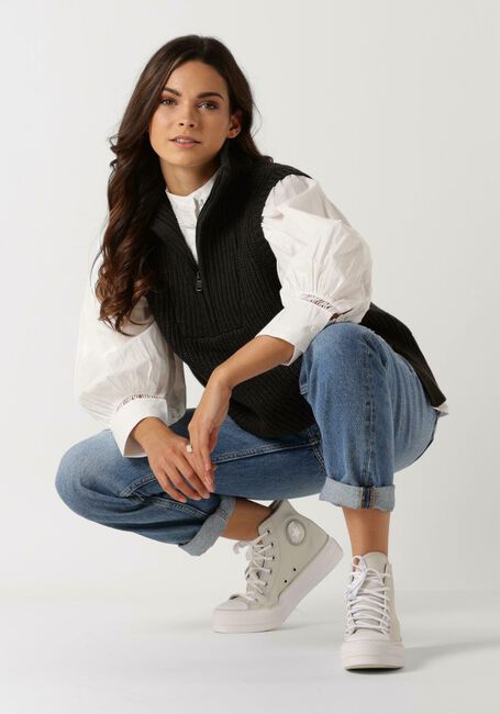 Zwarte CC HEART Spencer EMILY ZIP KNIT VEST - large