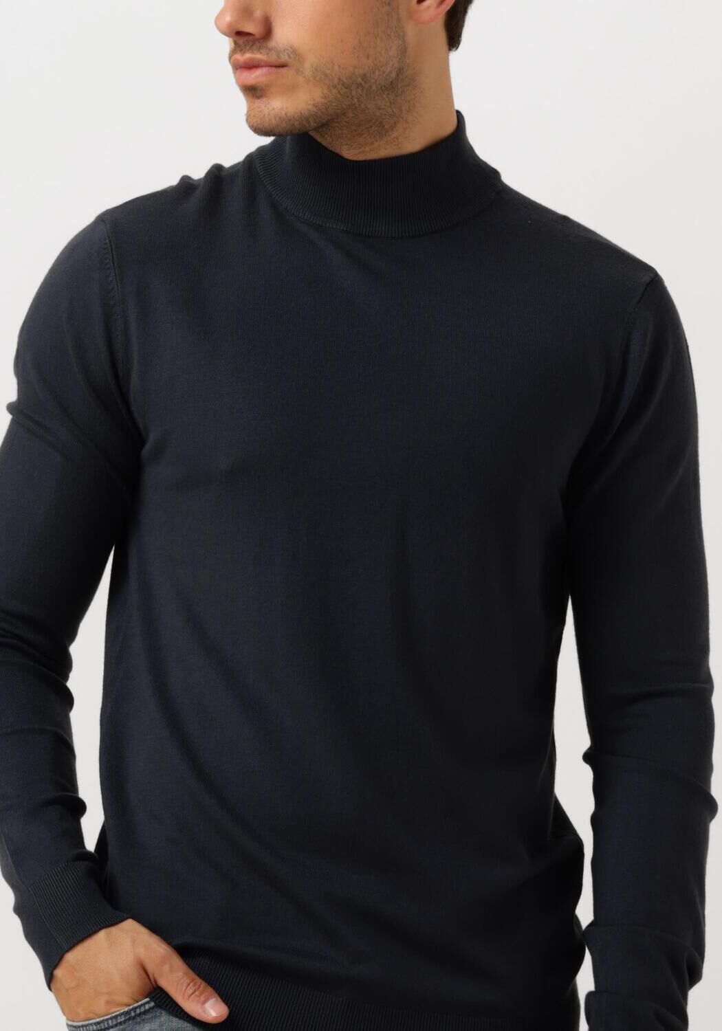 PURE PATH Heren Truien & Vesten Essential Knit Mockneck Sweater Donkerblauw