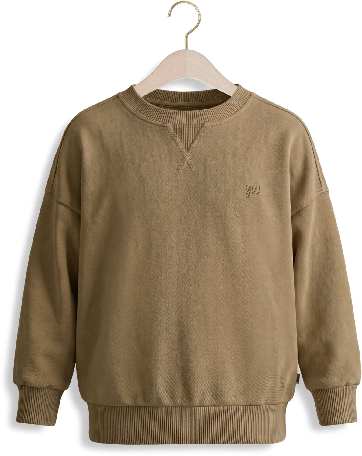 YOUR WISHES Jongens Truien & Vesten Garment Dye Sweater Bruin