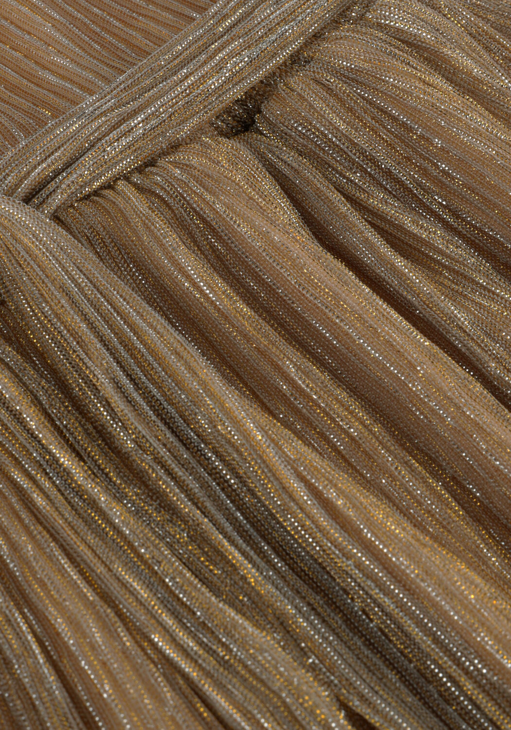 Gouden LIKE FLO Mini jurk MAZE FLO PLISSEE DRESS - large